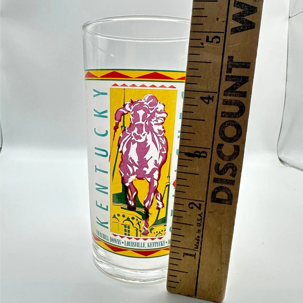 VTG 90s Kentucky Derby 123 Glass 1997 Frosted‎ Churchill Downs Horse Racing